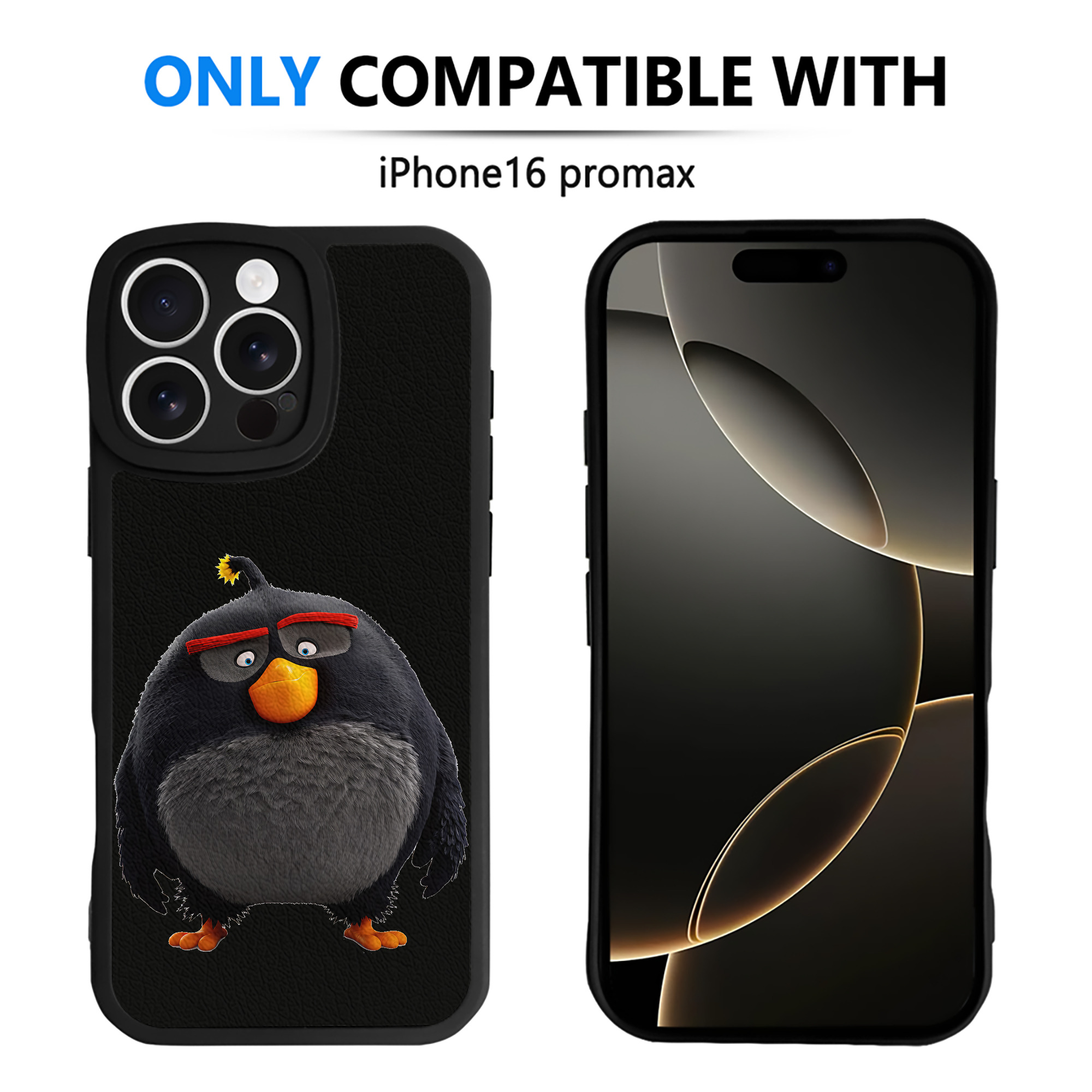 （画像用） Angry Birds アングリーバード 【iPhone 16シリーズ対応】シリコンスマホケース（レザー調） 材質：シリコン